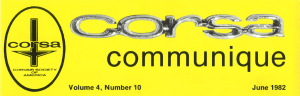 CORSA Communique Cover vol15, number 3