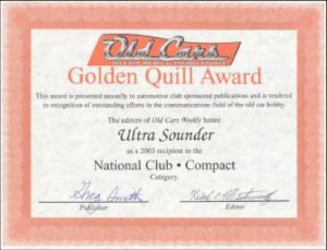 Golden Quill Award UltraSounder 2003