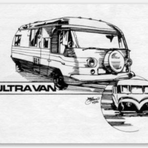Hand drawn Ultra Van design magnet