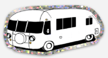 Glitter outline Ultra Van sticker