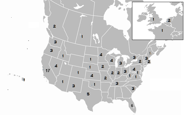 Map of Member Locations