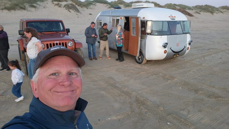 Members and #409 enjoying the beach