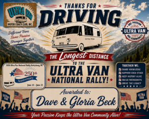 Longest distance in an Ultra Van